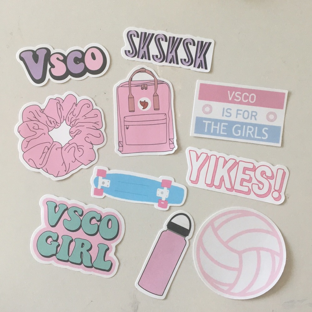 Pink VSCO Sticker Pack